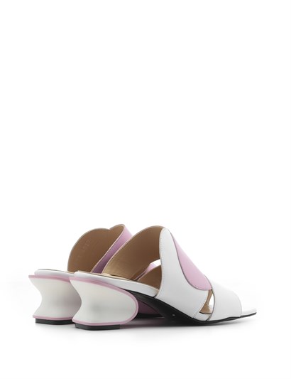 Gelia Women's Slipper White-Pink Leather