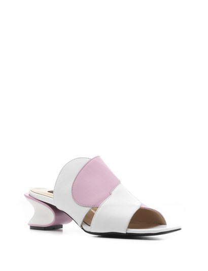 Gelia Women's Slipper White-Pink Leather