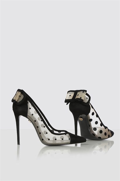 Glema Bayan Stiletto Siyah Süet