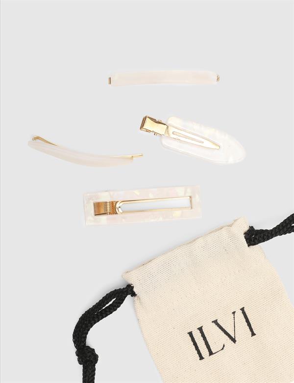 Glorinda White Women's Hair Tie