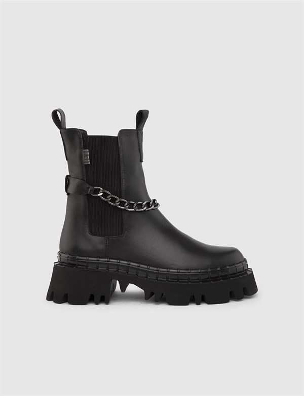 Gori Black Leather Women's Boot