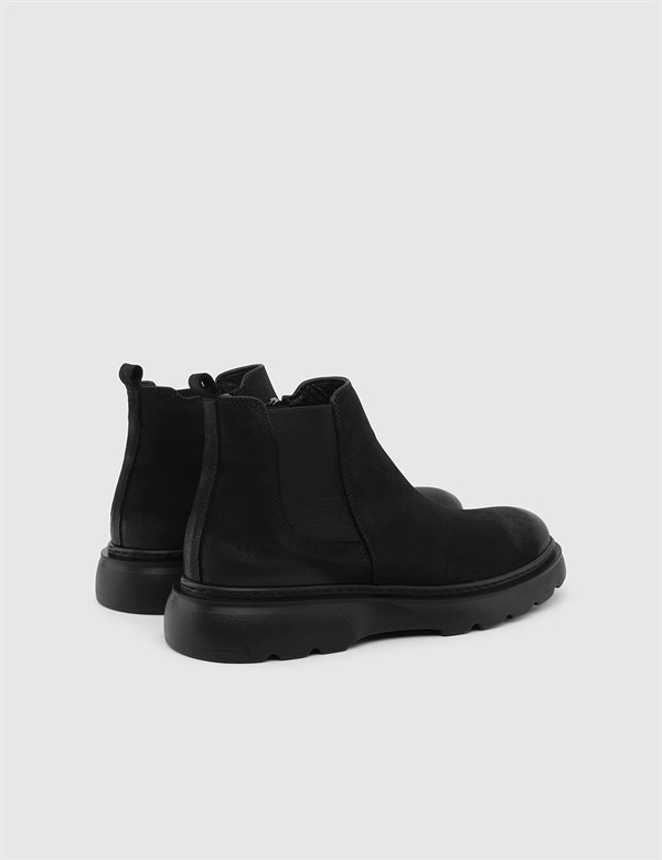 Gouda Black Nubuck Leather Men's Boot