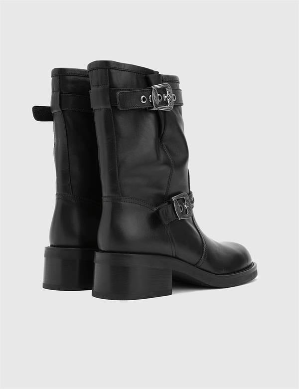 Grazia чёрные кожаные женские ботинки