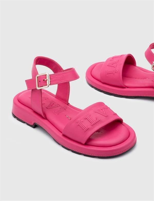 Greta Pink Leather Women's Sandal