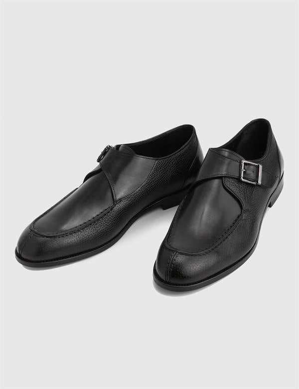 Groh Hakiki Buffalo Guti Deri Siyah Erkek Loafer