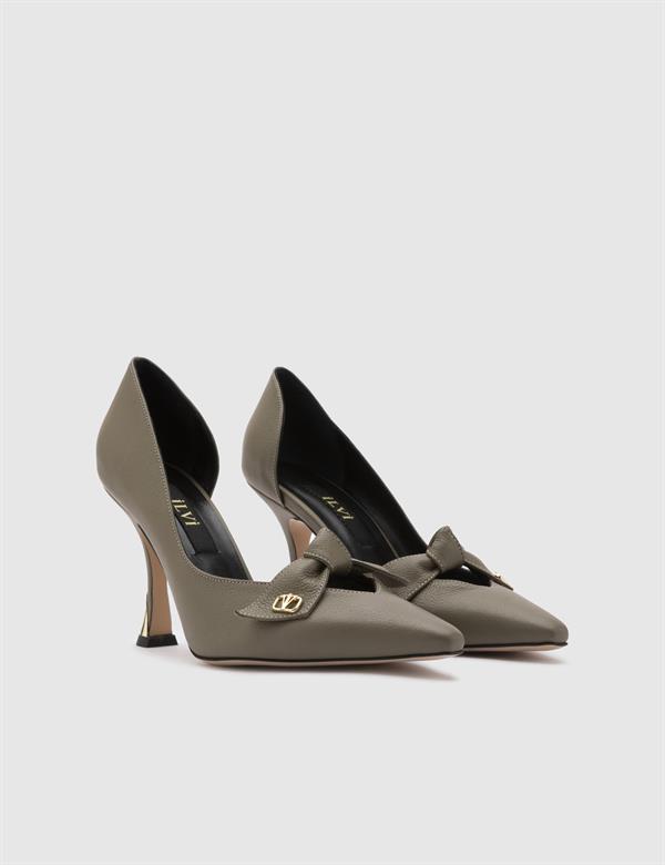 Gurley Khaki Floater Leather Women's Heeled Sandal