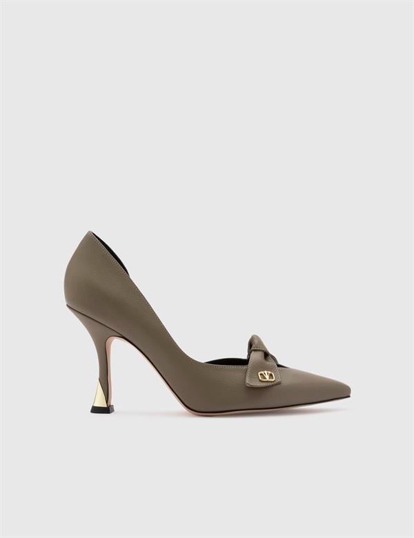 Gurley Khaki Floater Leather Women's Heeled Sandal