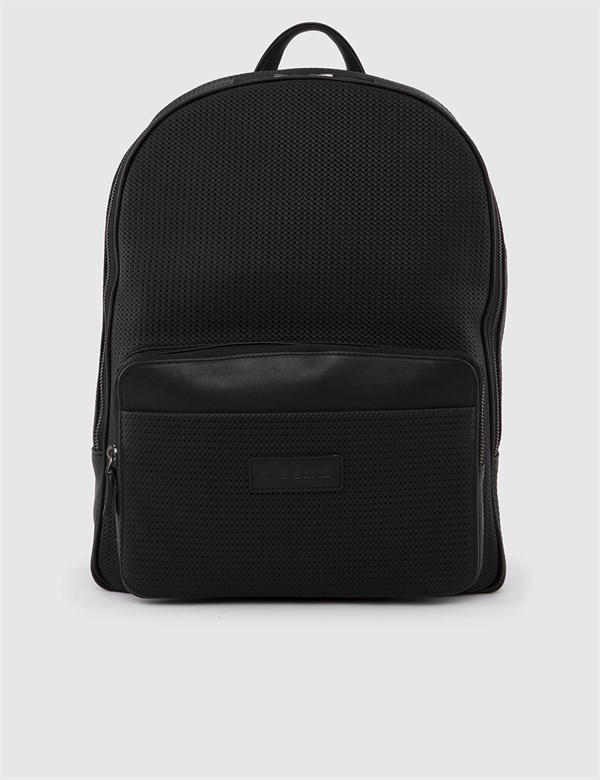 Halifax Black Leather Men's Backpack