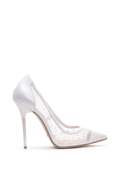 Helenka Women's Stiletto White Pearlescent - İLVİ