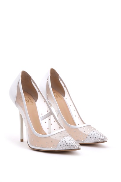 Helenka Bayan Stiletto Beyaz Sedef