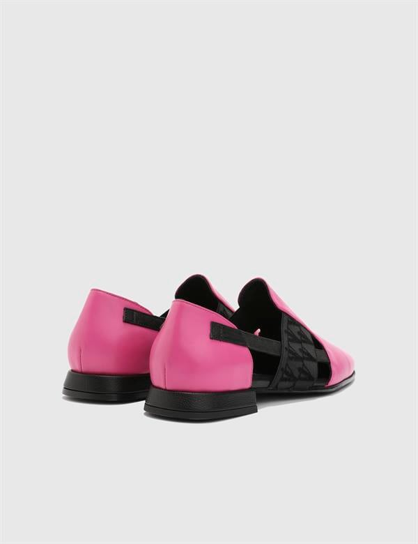 Hina Hakiki Deri Kadın Pembe Loafer Ayakkabı