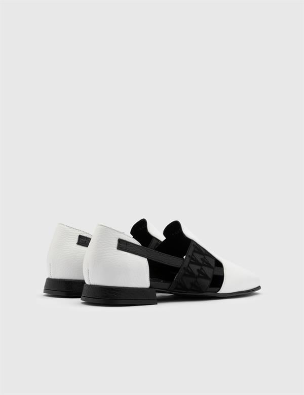 Hina White Floater Leather Women's Loafer