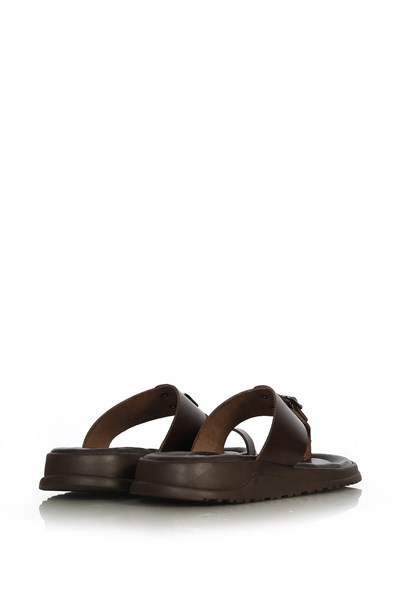 Iker Men's Slipper Brown Leather