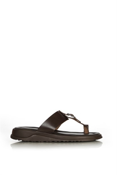 Iker Men's Slipper Brown Leather