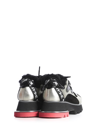 İsabel Women's Sneaker Black Leather - Golden