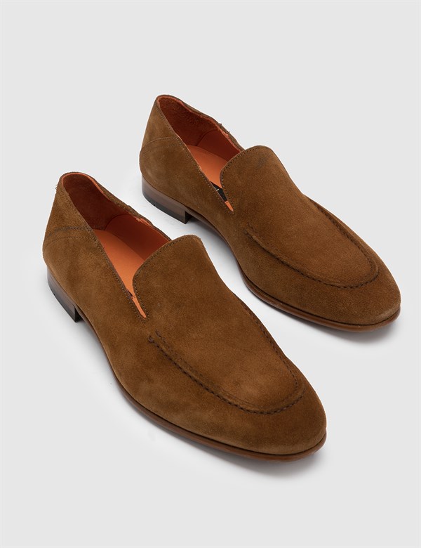 Iselin Saddle Brown Suede Leather Men's Loafer