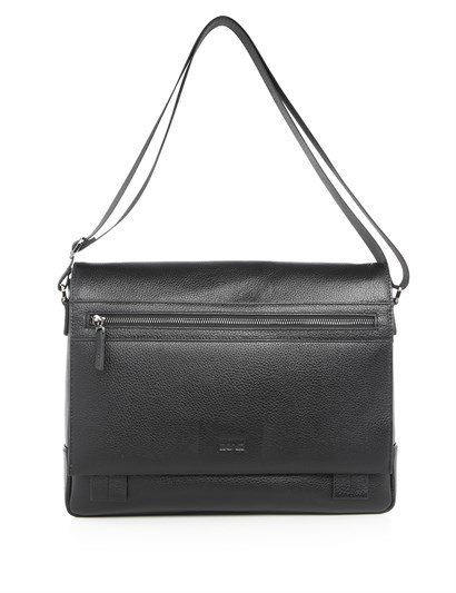 Jackson Men's Shoulder Bag Black Leather