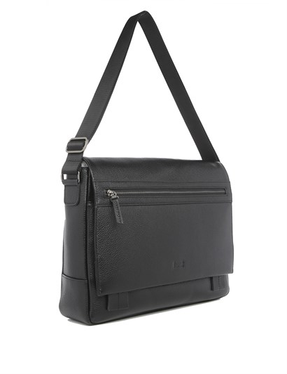 Jackson Men's Shoulder Bag Black Leather