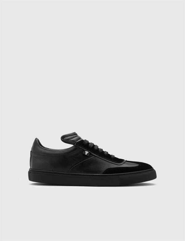 Jayden Black Suede-Black Leather Men's Sneaker