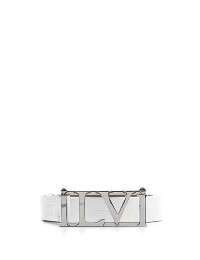 Jenna Women's Belt White Crocodile