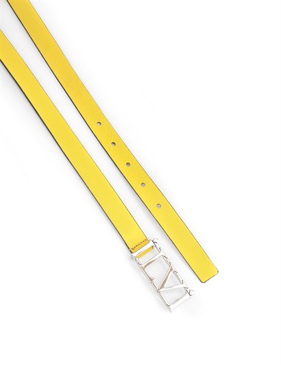 Jenna Women's Belt Yellow Leather