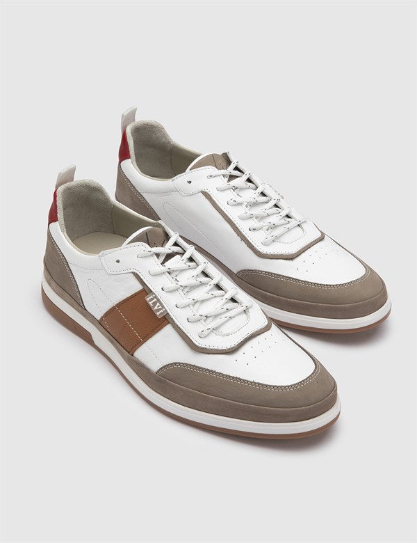 Johannes Mink Suede-White Leather Men's Sneaker