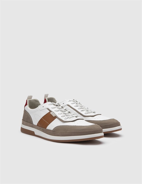 Johannes Mink Suede-White Leather Men's Sneaker