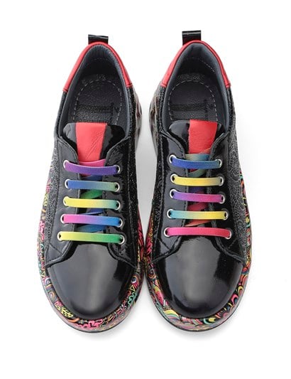 Jumbo Women's Sneaker Black Patent Leather