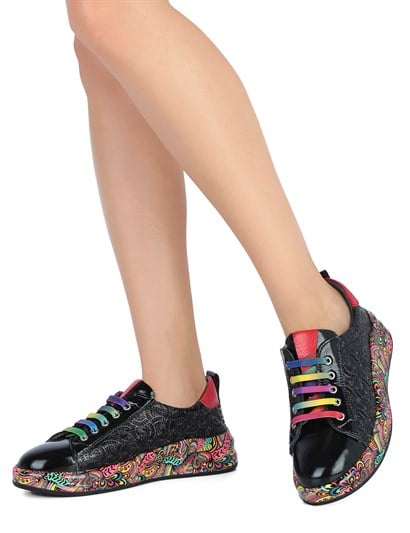 Jumbo Women's Sneaker Black Patent Leather