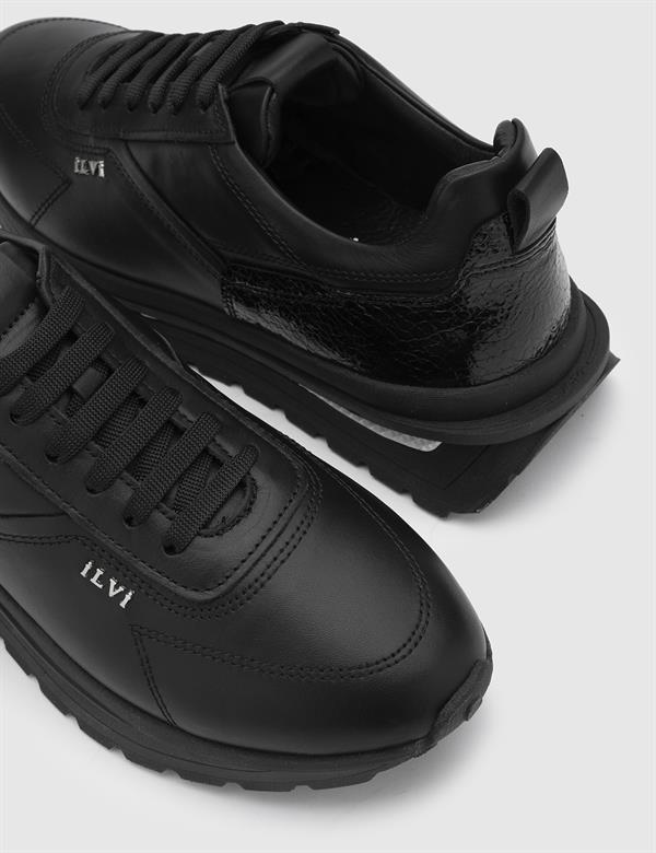 Kaha Black Leather Women's Sneaker