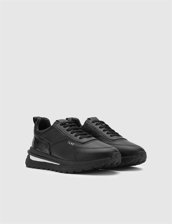 Kaha Black Leather Women's Sneaker