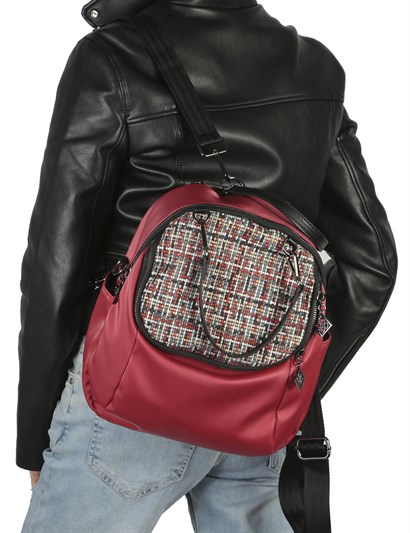 Karissa Women's Backpack Red Satin