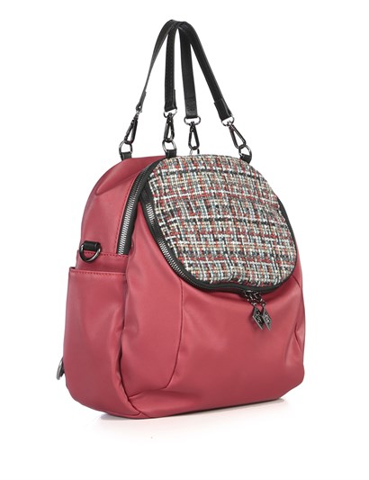 Karissa Women's Backpack Red Satin
