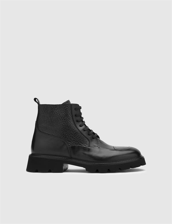 Kekela Black Leather Men's Boot