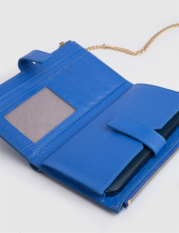 Kenora Blue Floater Leather Women's Shoulder Bag