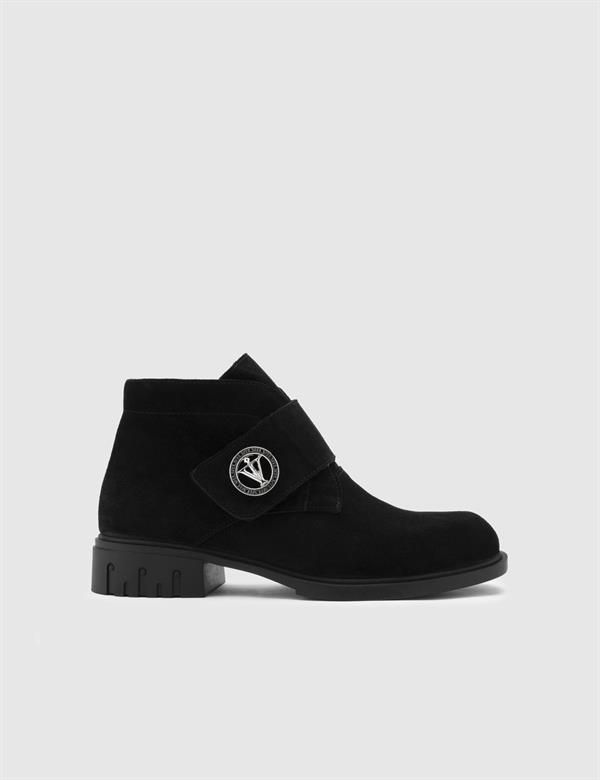 Kepa Black Suede Leather Women's Boot