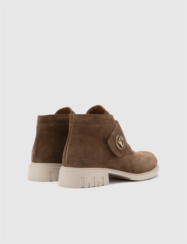 Kepa Saddle Brown Suede Leather Women's Boot