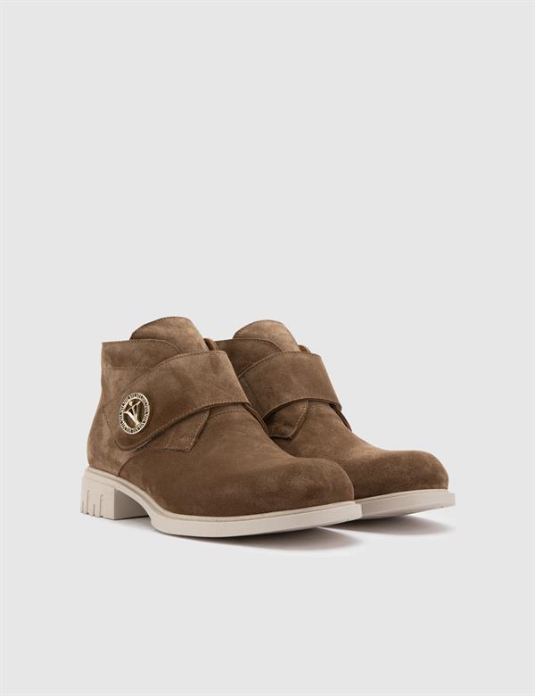 Kepa Saddle Brown Suede Leather Women's Boot