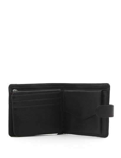 Kieth Men's Wallet Black Leather