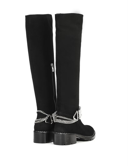 Kifa Women's Heeled Boot Black Suede