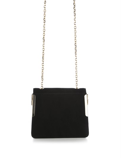 Kiwi Women's Shoulder Bag Black Suede