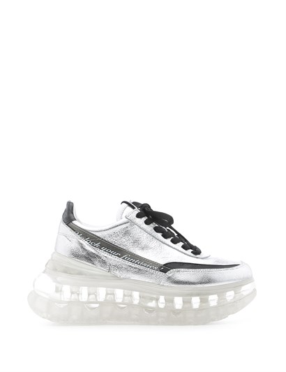 Kurt Women's Sneaker Metallic Silver Leather