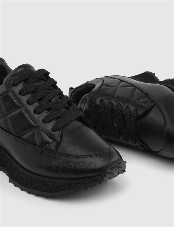 Lakara Black Leather Women's Sneaker