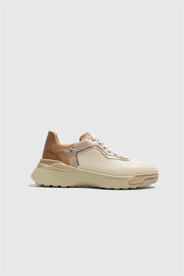 Lancelot Beige Leather Women's Sneaker