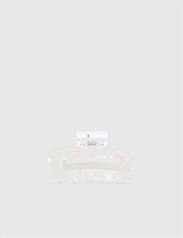 Lasko White Women's Hair Claw Clip