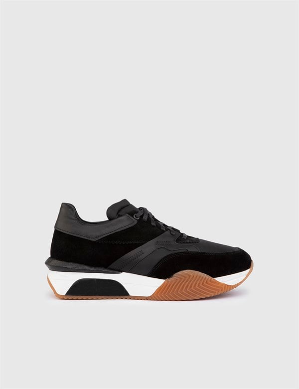 Lassi Black Suede Leather Men's Sneaker