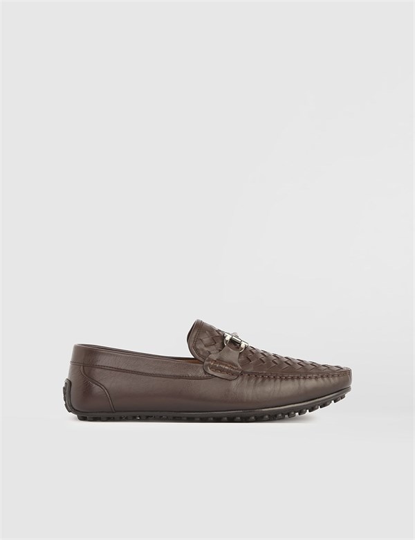 Leroy Brown Woven Leather Men's Moccasin