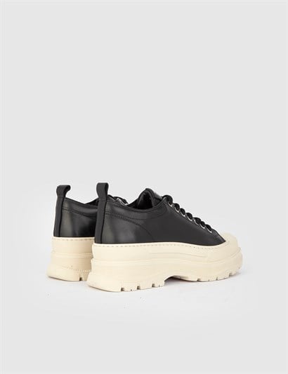 Lesa Black Leather Women's Sneaker