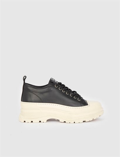 Lesa Black Leather Women's Sneaker
