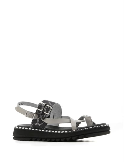 Ligeya Women's Sandal Grey-Black Print